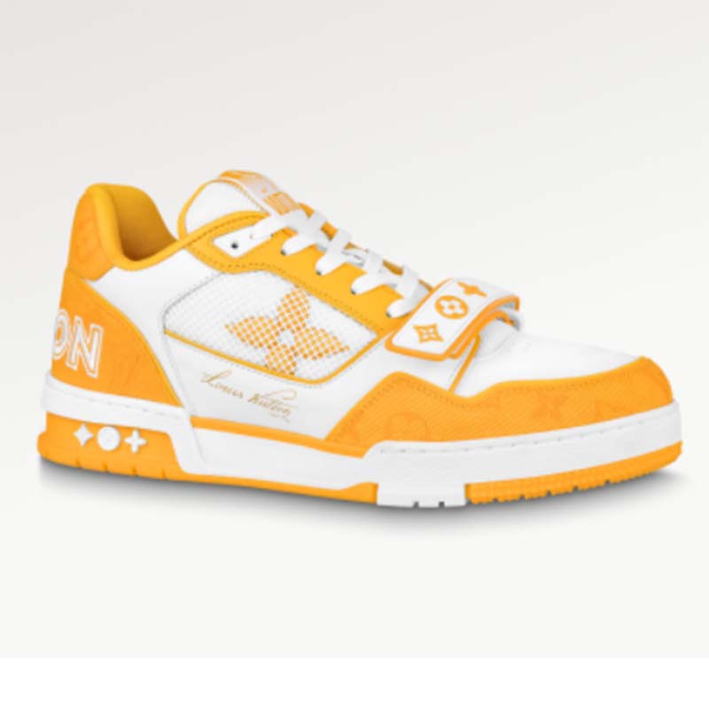 LV Trainer Sneaker Yellow For Men 1AARGE - Fernize