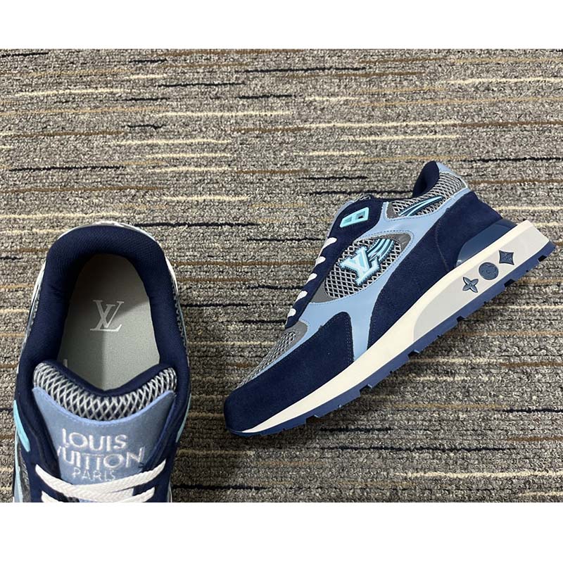 Louis Vuitton Men's Blue Gray Suede & Mesh LV Trail Sneaker – Luxuria & Co.