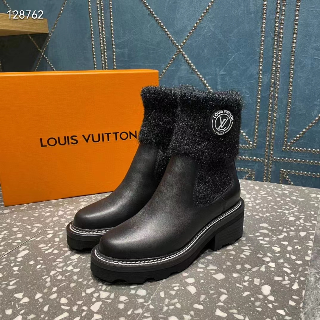 Louis Vuitton, Shoes, New Louis Vuitton Lv Beaubourg Ankle Boot Black  Size 36