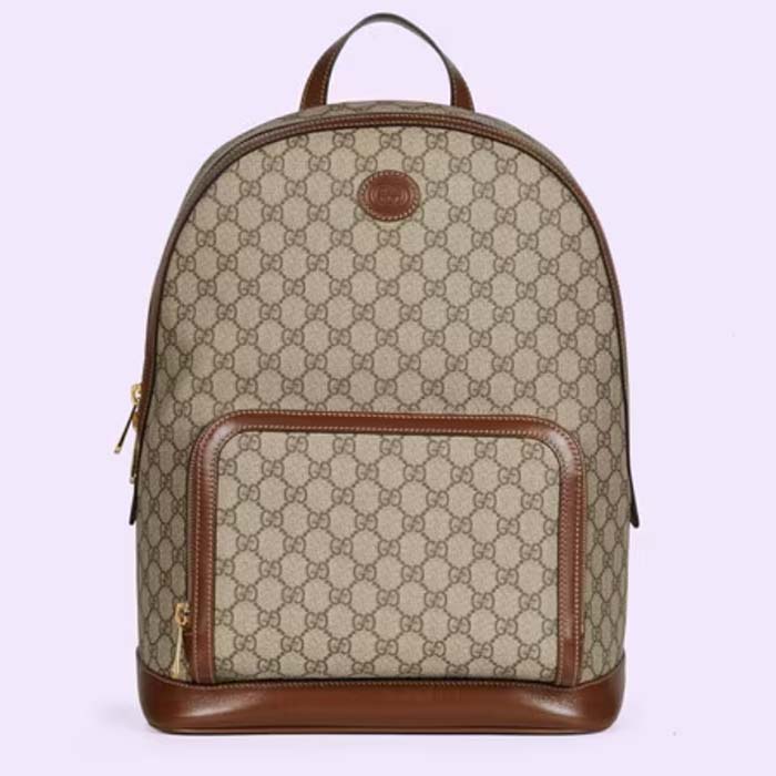 Gucci Backpack GG Supreme Kingsnake Print Beige/Ebony in Canvas/Leather  with Gold-tone - US