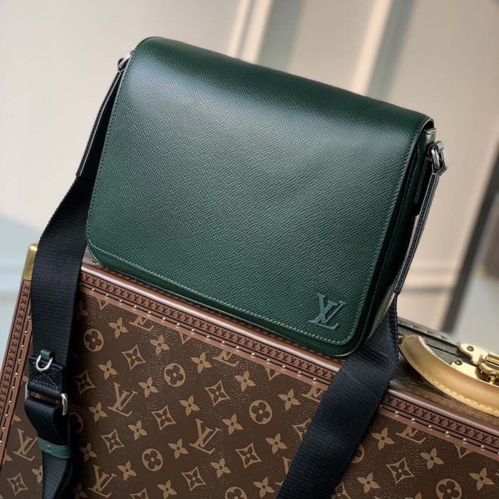 Louis Vuitton LV Unisex District PM Bag Epicea Taiga Cowhide Leather - LULUX
