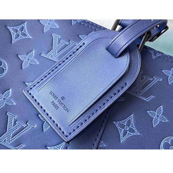 Bags Briefcases Louis Vuitton LV Keepall 50 Shadow Blue