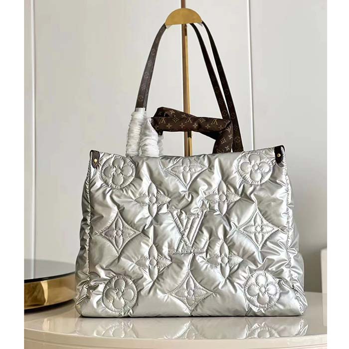 Louis Vuitton OnTheGo GM Tote Bag Econyl with Mini Monogram and Gold C –  EliteLaza