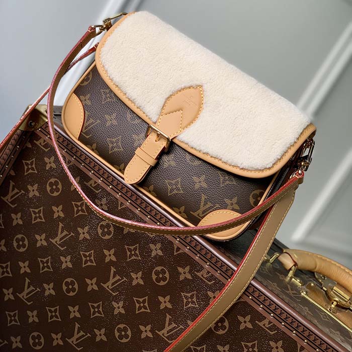 Louis Vuitton Diane Satchel Monogram Brown/Beige/Multi in Coated