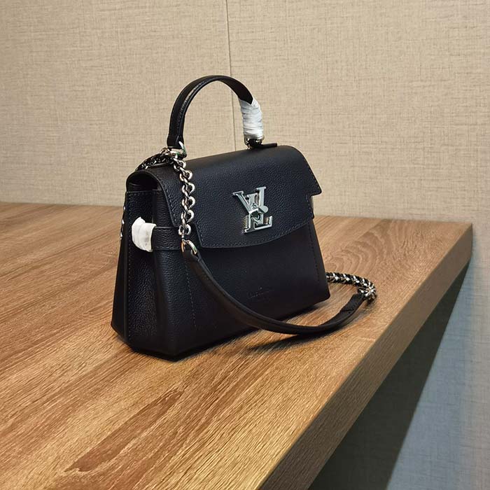 Louis Vuitton® Lockme Ever Mini Black. Size  Black leather handbags, Bags,  Woman bags handbags