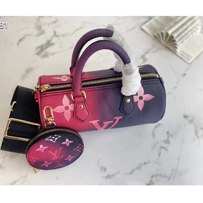 Louis Vuitton Papillon BB Rosebud in Embossed Grained Cowhide
