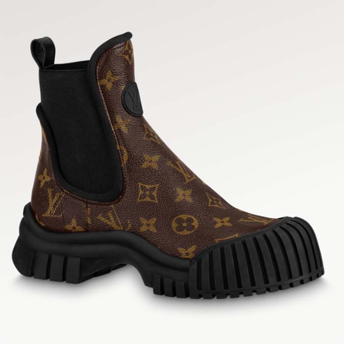 Louis Vuitton Charlie Sneaker Boot Mix Of Recycled And Bio-Based Materials  Cacao Brown For Women LV 1A9RYQ - Deajeg
