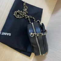 Chanel Women CC Heart Shape Bag Black Calfskin Leather Gold-Tone Metal (1)