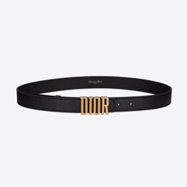 Dior Women D-Fence Belt Black Smooth Calfskin 30 MM