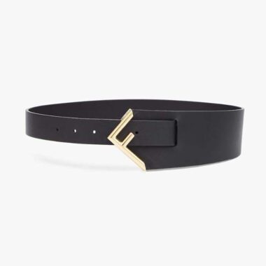 Fendi Women Black Leather Belt