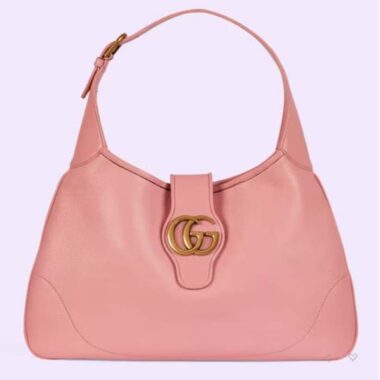 Gucci Women GG Aphrodite Medium Shoulder Bag Light Pink Soft Leather