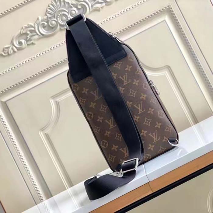 Louis Vuitton LV Unisex Avenue Sling Bag Brown Monogram Macassar Coated  Canvas Cowhide - LULUX
