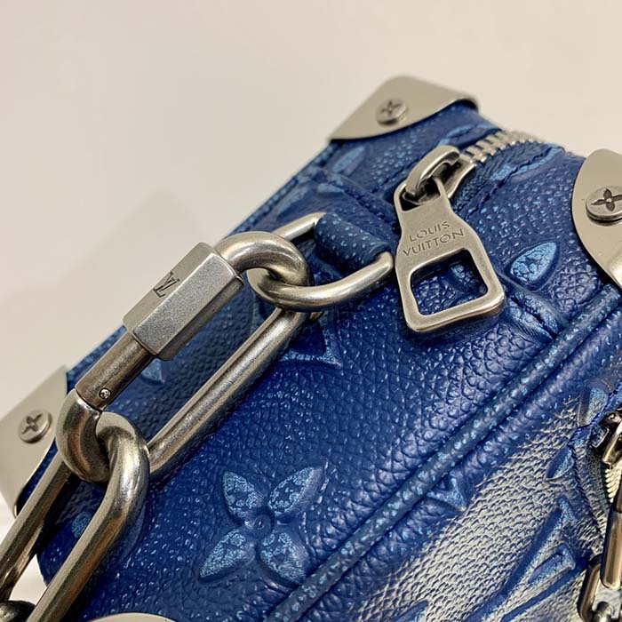 Soft trunk mini leather bag Louis Vuitton Blue in Leather - 36776503