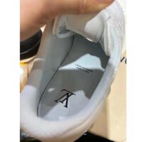 Louis Vuitton LV Unisex Rivoli Sneaker White Mini Monogram Embossed Calf Leather Rubber (11)