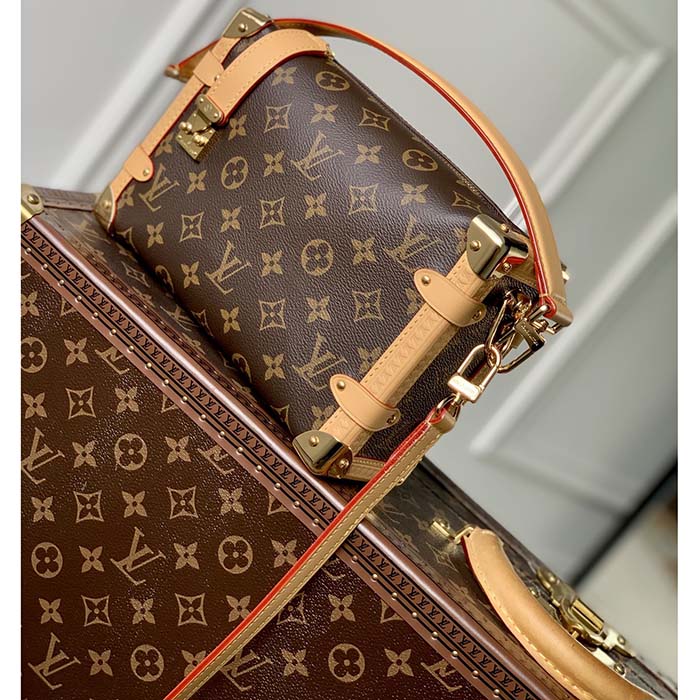 M46358-2 Louis Vuitton Monogram Canvas Side Trunk PM Handbag