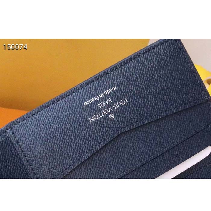 Louis Vuitton LV Slender wallet new Blue Leather ref.270365 - Joli