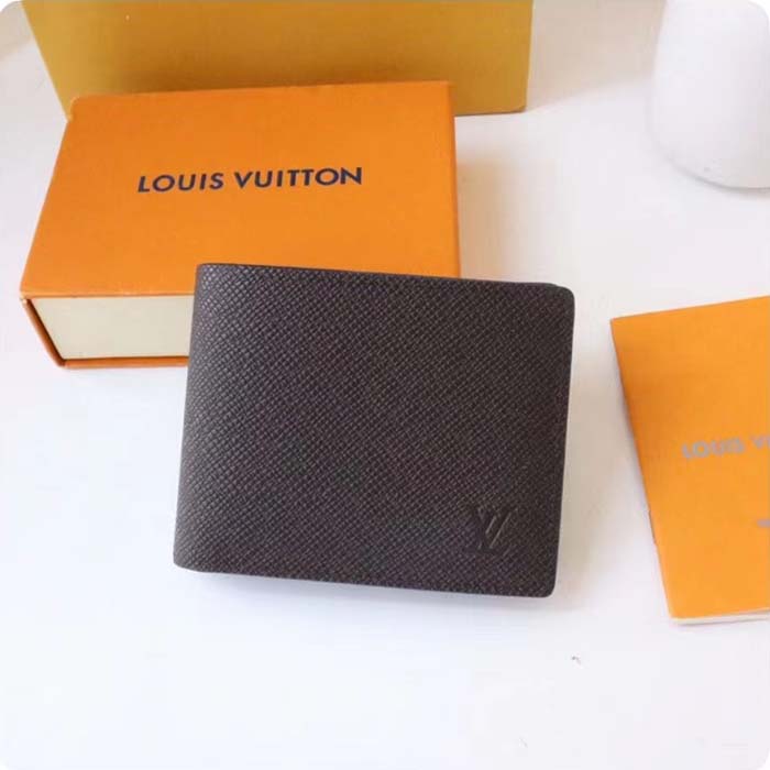 Louis Vuitton Taiga Mens Folding Wallets 2022-23FW, Navy