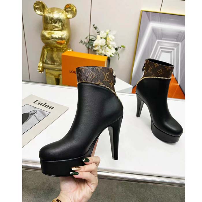 Louis Vuitton Afterglow Ankle Boot BLACK. Size 38.0