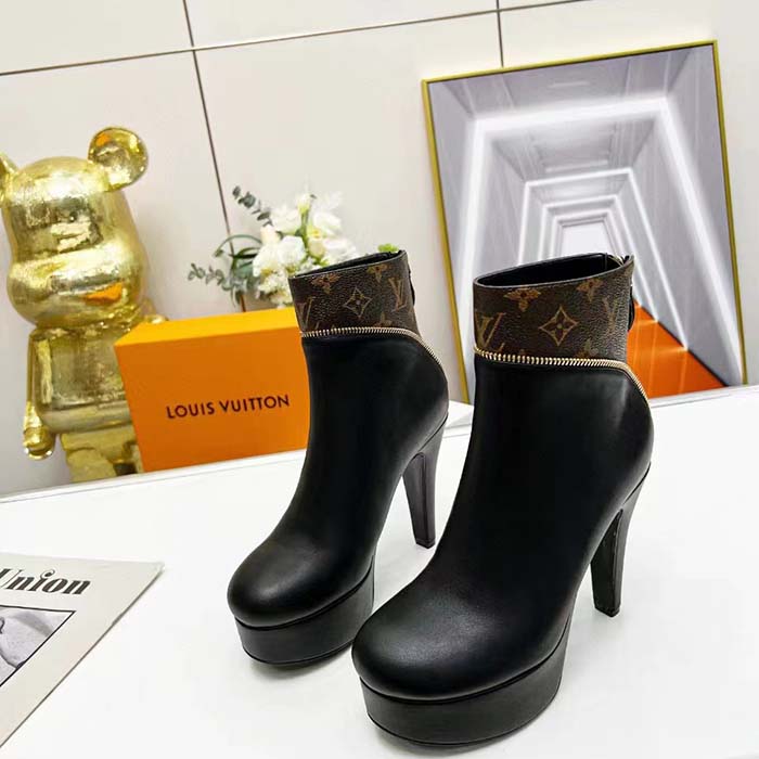 Louis Vuitton Afterglow Ankle Boot BLACK. Size 38.0
