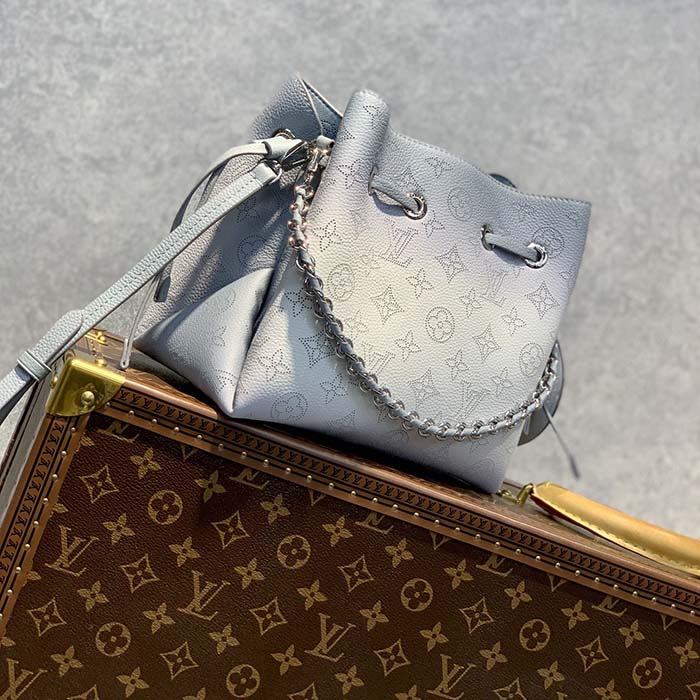 Louis Vuitton Bella Bucket Bag Magnolia in Perforated Calf Leather with  Silver-tone - GB