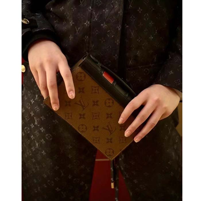 lv book chain wallet