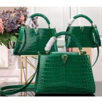 Louis Vuitton LV Women Capucines BB Handbag Green Crocodilien Brillant Savoir Faire (2)