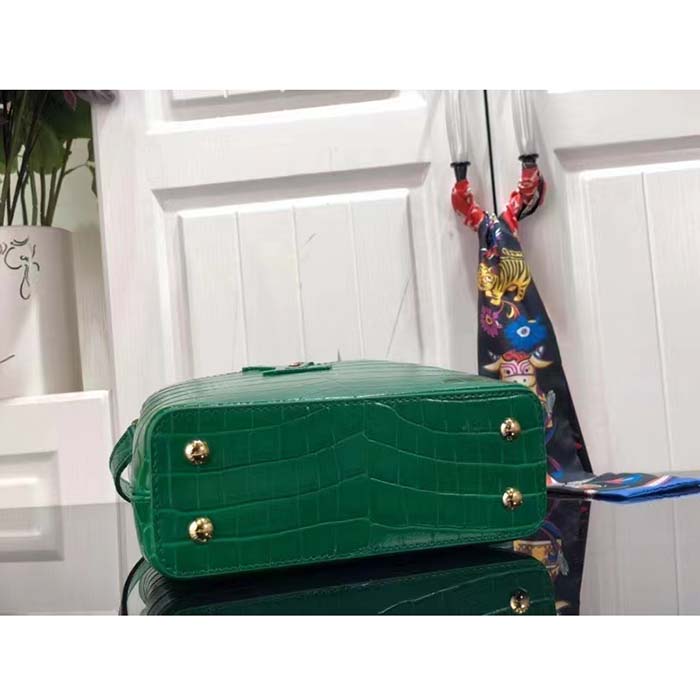 Capucines Mini Crocodilien Brillant - Handbags