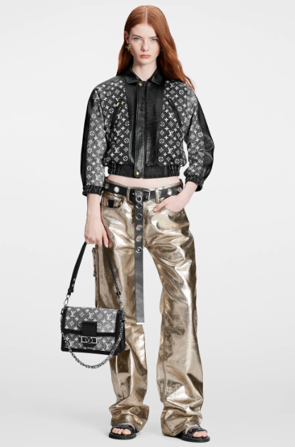Handbag Louis Vuitton Grey in Denim - Jeans - 31675487