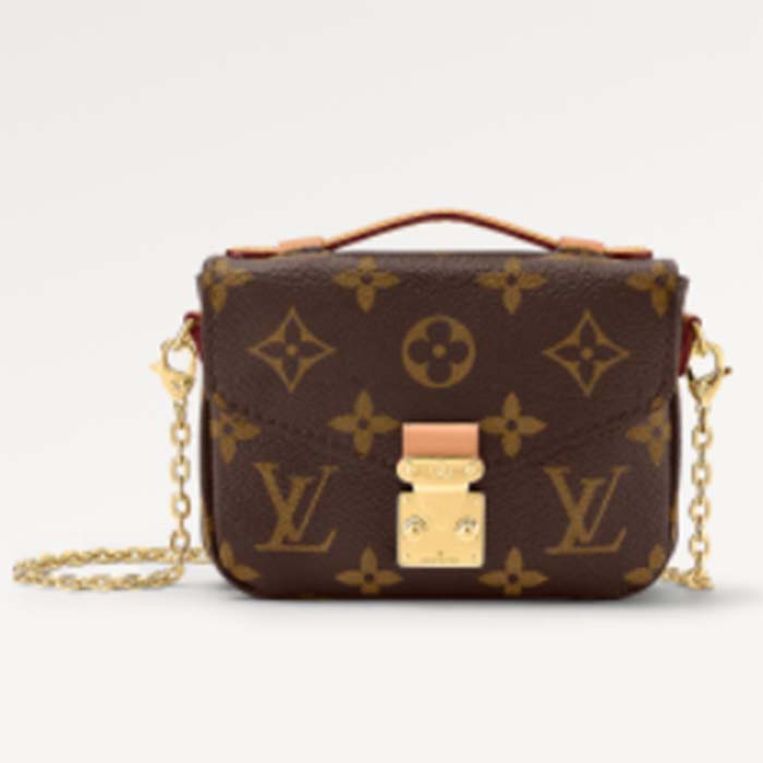 Louis Vuitton LV Women Pochette Metis Bag Navy Nacre Embossed Grained  Cowhide Leather - LULUX