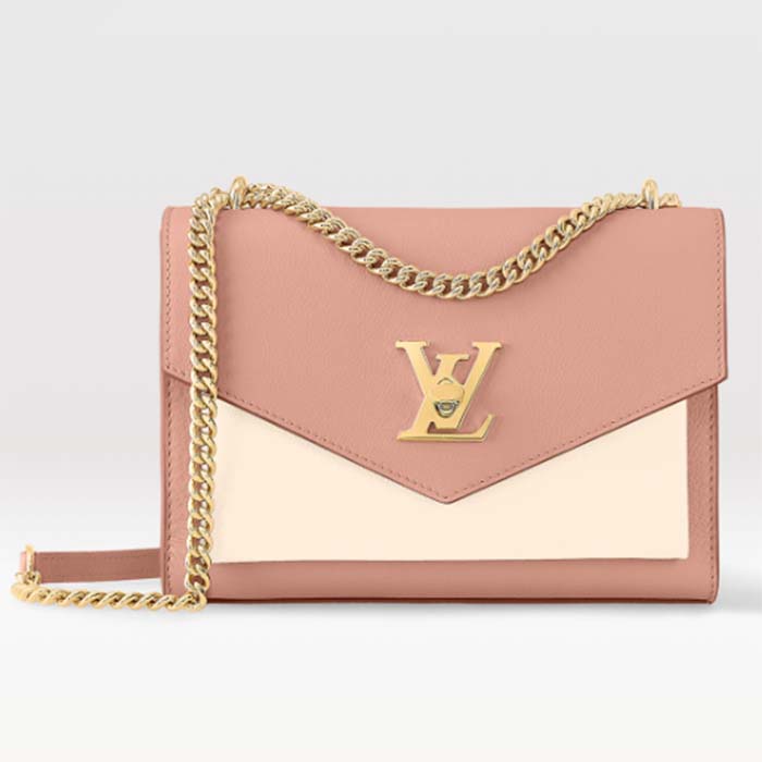 Louis Vuitton® Lockme Chain Bag East West Rose Trianon. Size in 2023