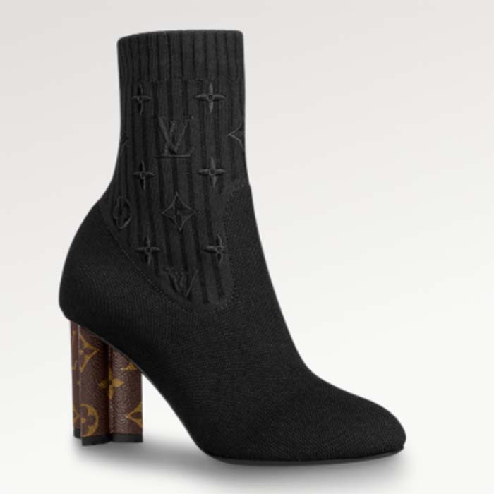 Louis Vuitton Women Afterglow Platform Sandal Black Calf Leather Patent  Monogram Canvas - LULUX
