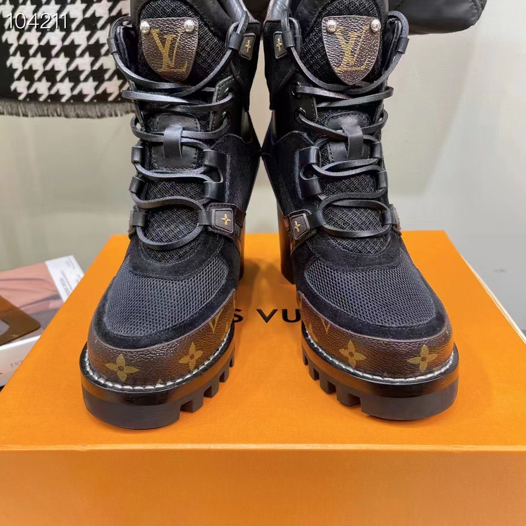 Louis Vuitton Heel 9.5cm Platform 2cm Star Trail Ankle Boots Studs