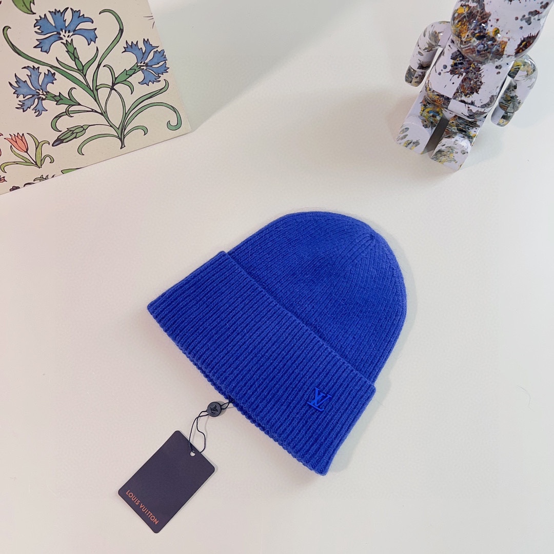 Louis Vuitton Wool Fleur Monogram Beanie - Blue Hats, Accessories -  LOU781418
