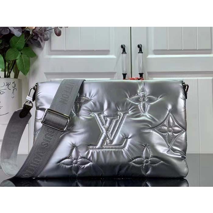 LOUIS VUITTON Louis Vuitton Monogram Maxi Multi Pochette Accessoire  Shoulder Bag M21056 Recycled Nylon Silver Pale Pink 3WAY Clutch LV Pillow
