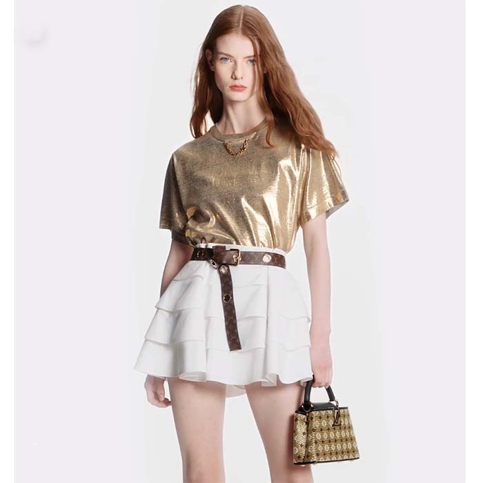 Limited Edition Louis Vuitton Women Linen Tshirt Luxury – Shine