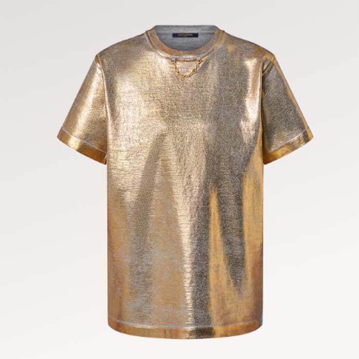Louis Vuitton Classic Cotton T-Shirt Bronze. Size M0