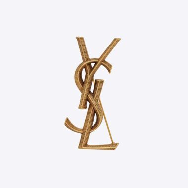 Saint Laurent YSL Women Opyum Ysl Snake Brooch in Metal