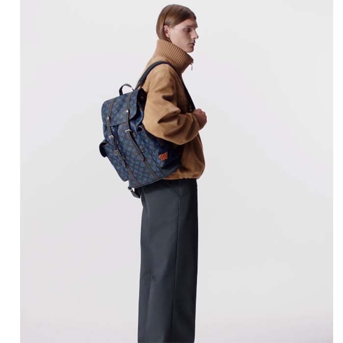 Louis Vuitton - LV - NEW Christopher MM Medium Navy Blue Backpack -  BougieHabit