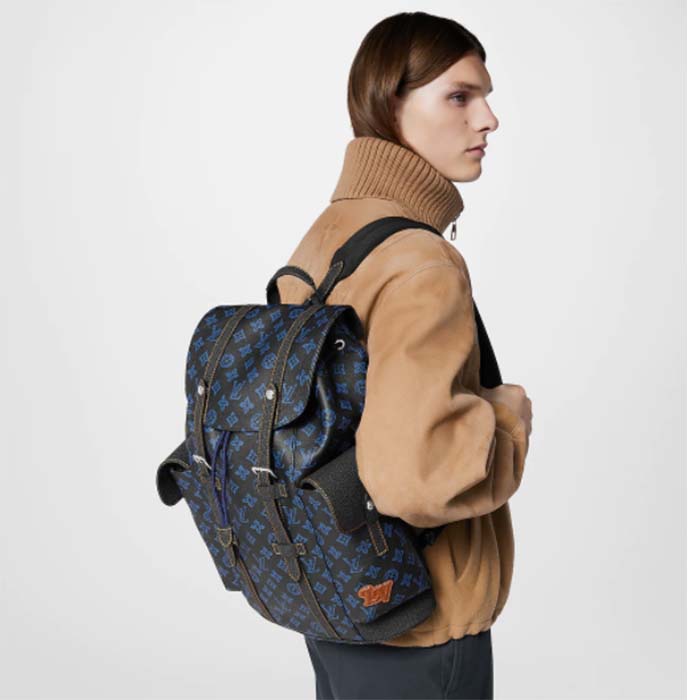 Louis Vuitton Christopher Backpack Monogram Tapestry Canvas PM Blue  131767232
