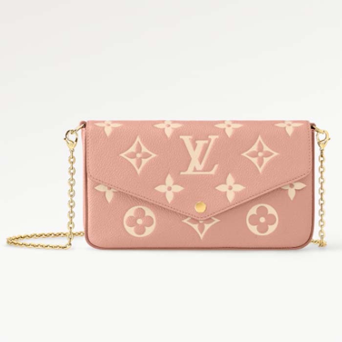 Lv Félicie Pochette Cream Rose Trianon Pink M82047 - Nice Bag™