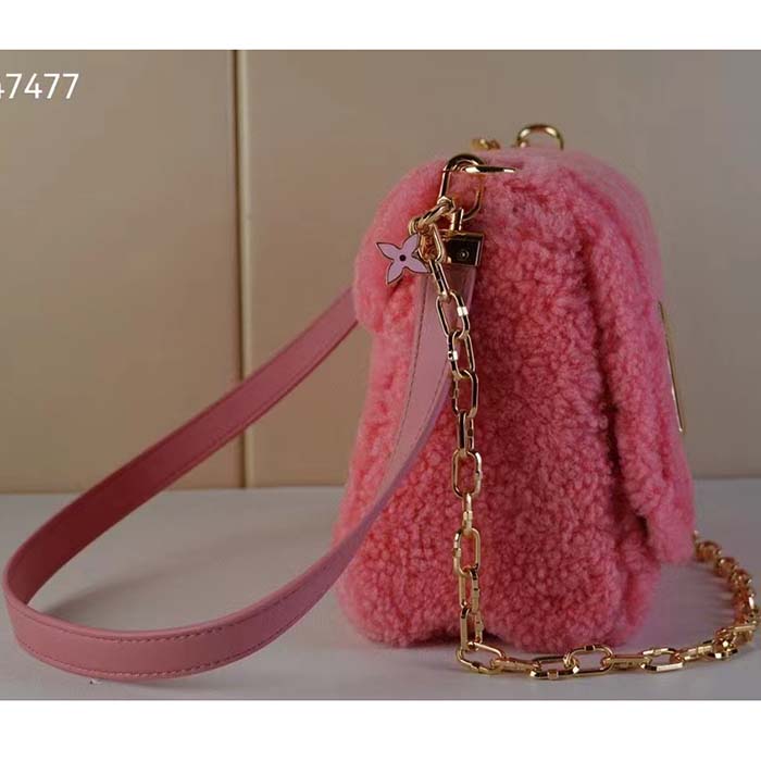 Louis Vuitton LV Twist MM shearling pink ref.725092 - Joli Closet