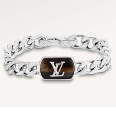 Louis Vuitton Unisex LV Shades Bracelet Brown Metal Silver-Colour Finish