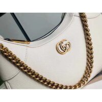 Gucci Women GG Aphrodite Small Shoulder Bag White Soft Leather Double G (1)