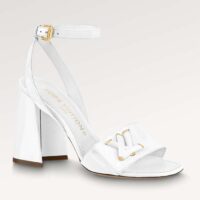 Louis Vuitton LV Women Shake Sandal White Patent Calf Leather 9.5 Cm Heel (7)