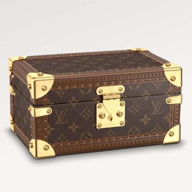 Louis Vuitton Unisex Coffret Tresor 24 Monogram Canvas Microfiber Lining Golden Brass