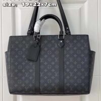 Louis Vuitton Unisex Sac Plat 24H Monogram Eclipse Coated Canvas Cowhide Leather (3)