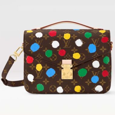 Louis Vuitton Women LV x YK Pochette Métis​ Monogram Coated Canvas 3D Painted Dots