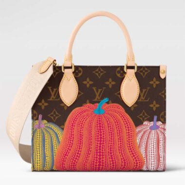 Louis Vuitton LV Women LV x YK OnTheGo PM​ Monogram Coated Canvas Pumpkin Print