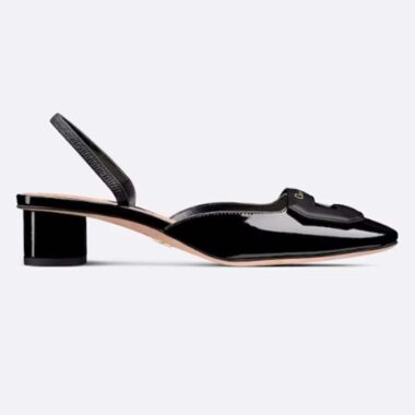 Dior Women CD Day Slingback Pump Black Patent Calfskin