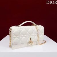 Dior Women CD Miss Dior Mini Bag Latte Cannage Lambskin (6)